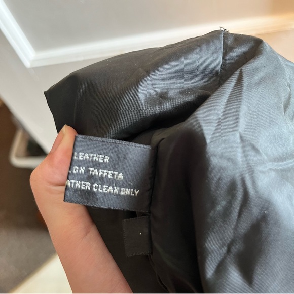 Women’s vintage Black genuine Leather Straight Leg pants 90s grunge - Picture 9 of 9